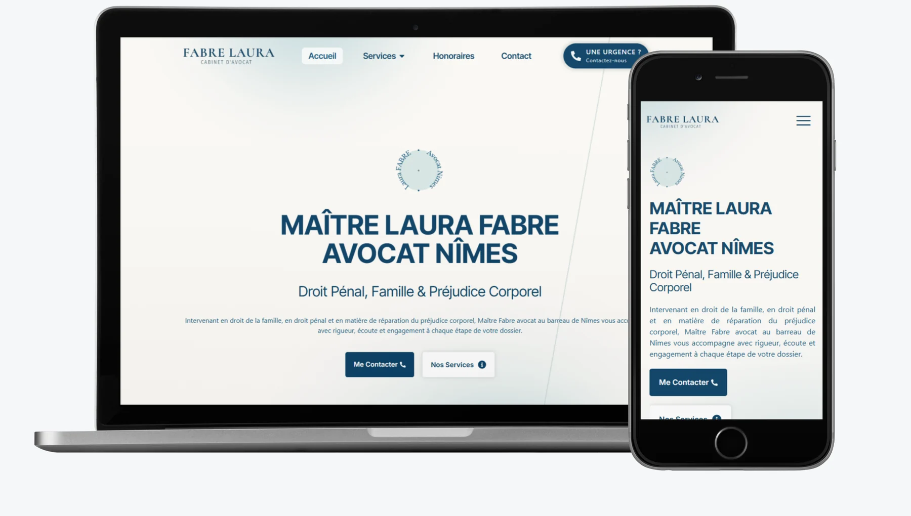Nouveau site d'avocat créé par Site Web Montpellier