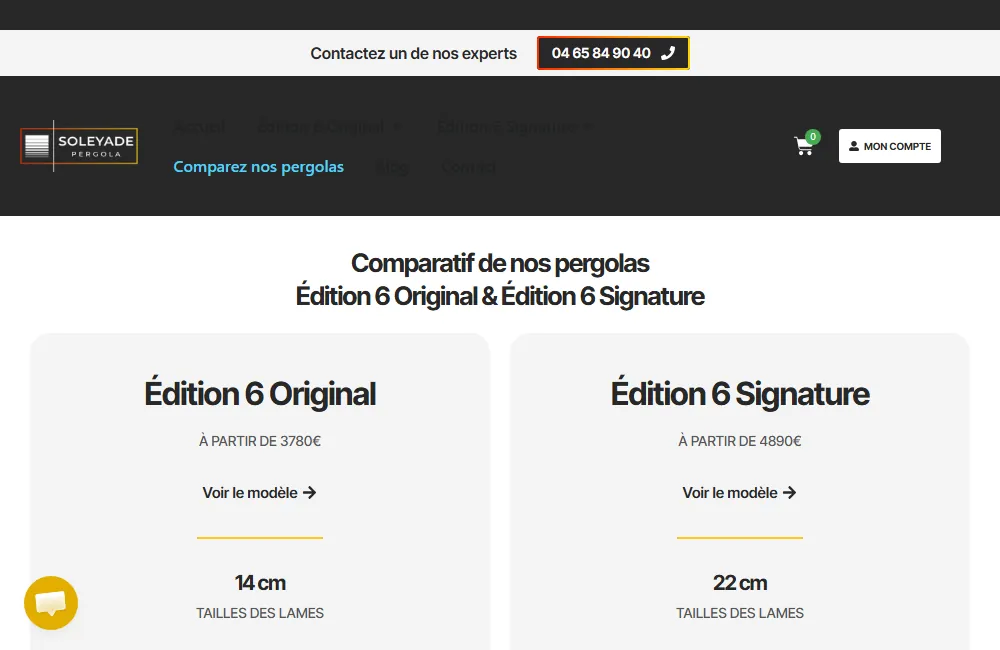 Comparatif modèles