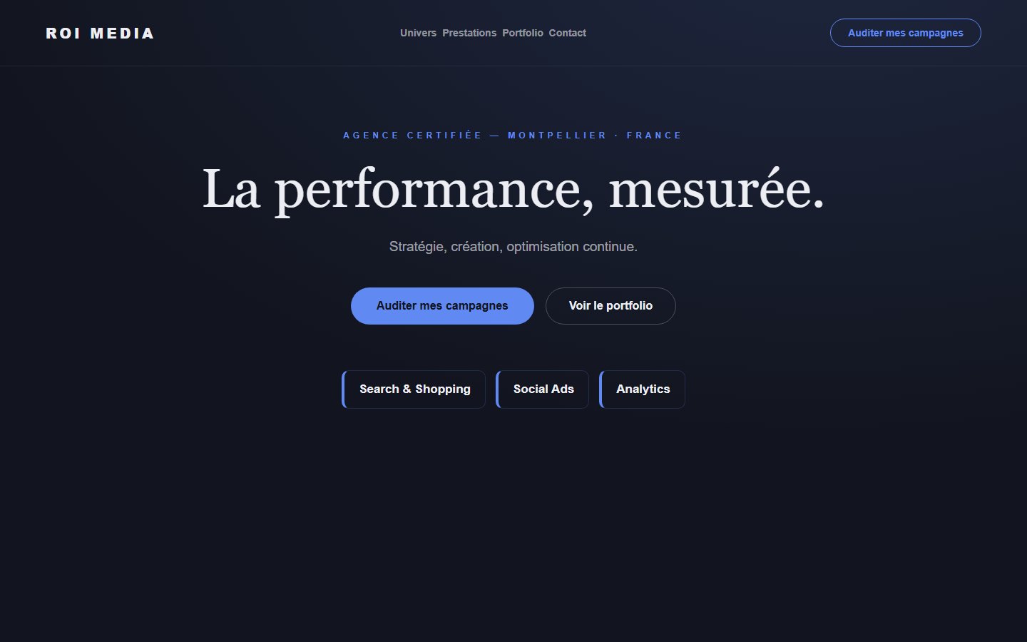 Site internet agence Ads - exemple 3