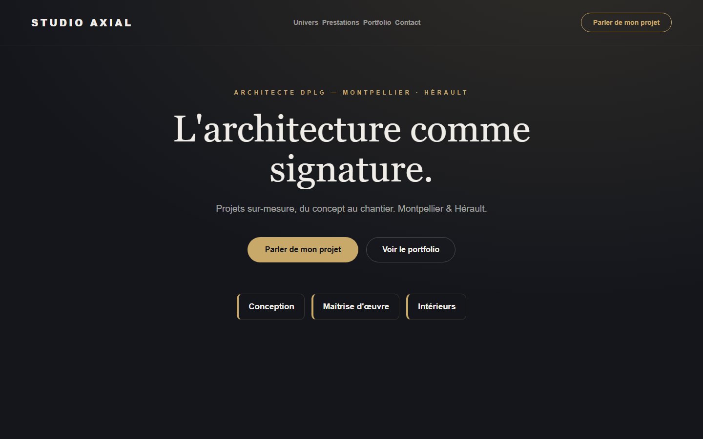 Site internet architecte - exemple 3