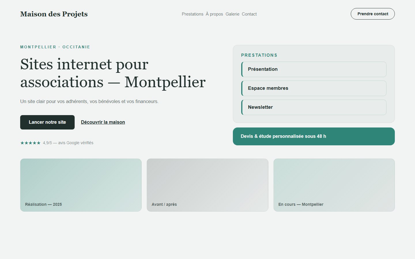 Site internet association - exemple 2