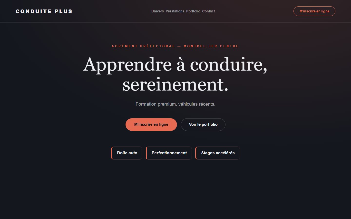Site internet auto-école - exemple 3