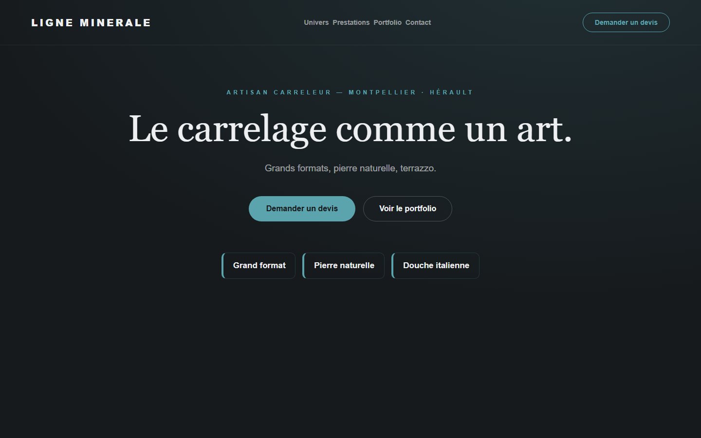 Site internet carreleur - exemple 3