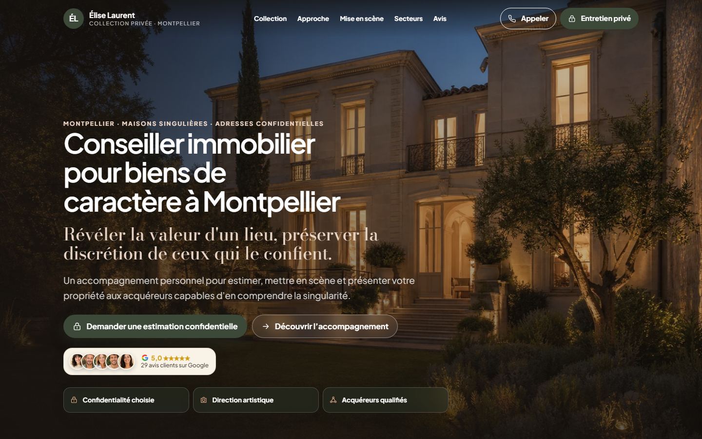 Création de site internet pour Consultant Site internet consultant - exemple 1