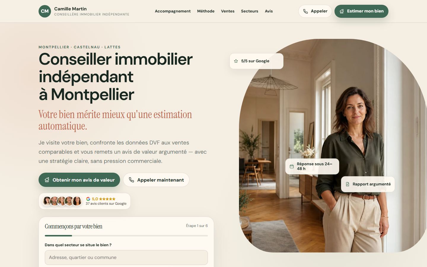 Création de site internet pour Consultant Site internet consultant - exemple 2