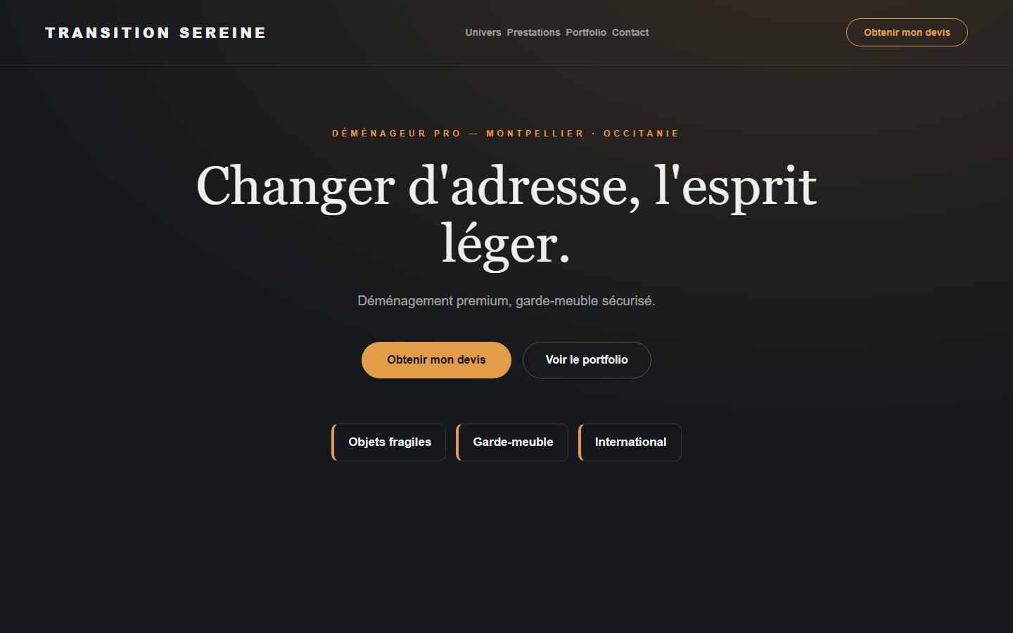 Site internet déménageur - exemple 3