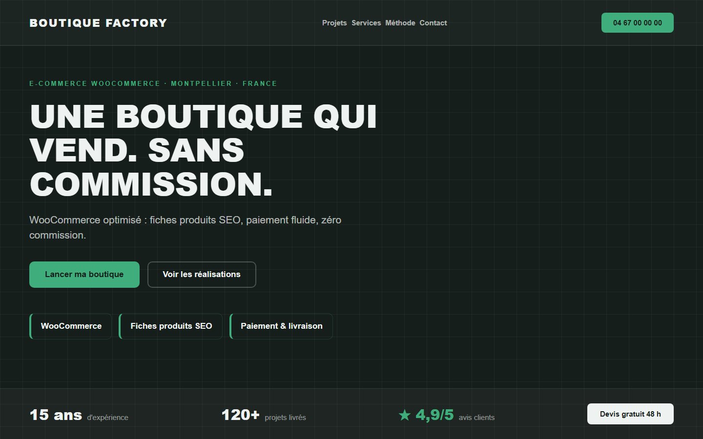 Création de site e-commerce WordPress à Montpellier Site e-commerce - exemple 1