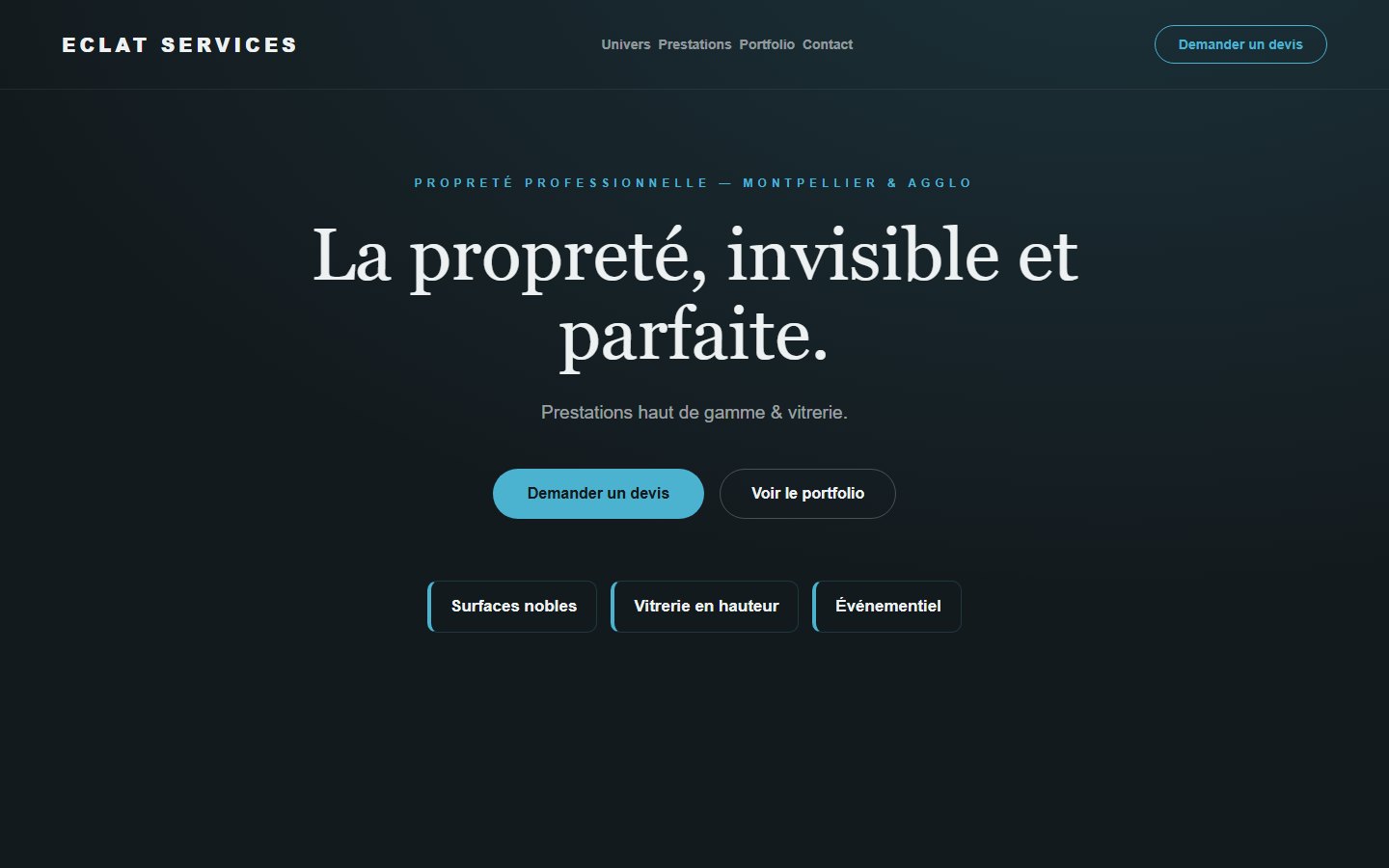 Site internet entreprise de nettoyage - exemple 3