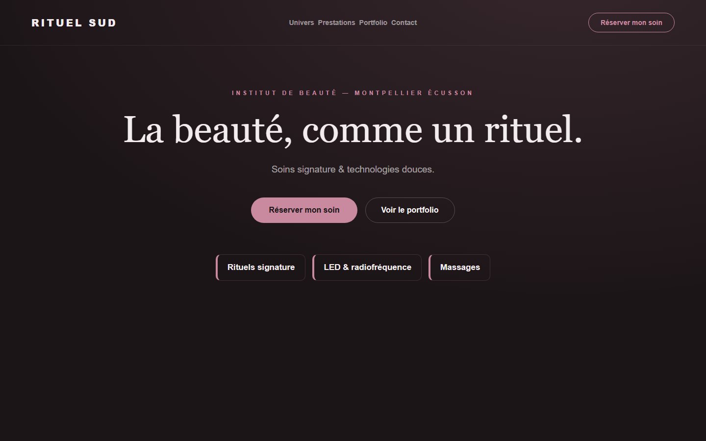 Site internet esthéticienne - exemple 3