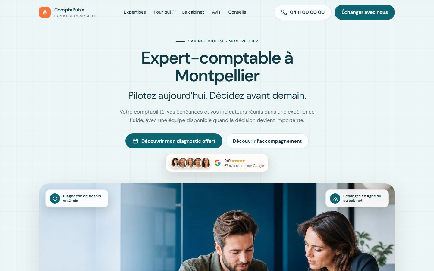 Création de site internet pour expert-comptable Site internet expert-comptable - exemple 3