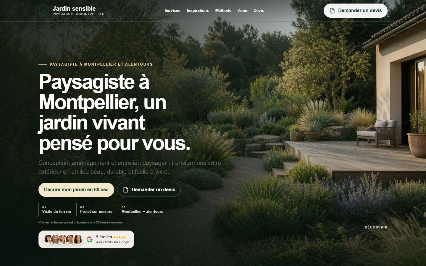 Site internet fleuriste - exemple 2