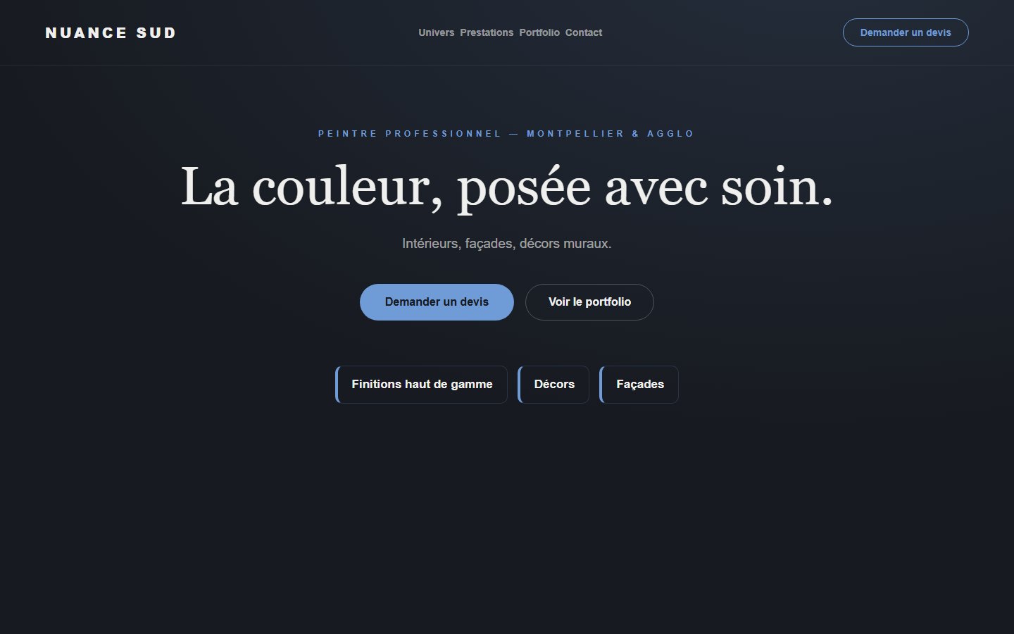 Site internet peintre en bâtiment - exemple 3