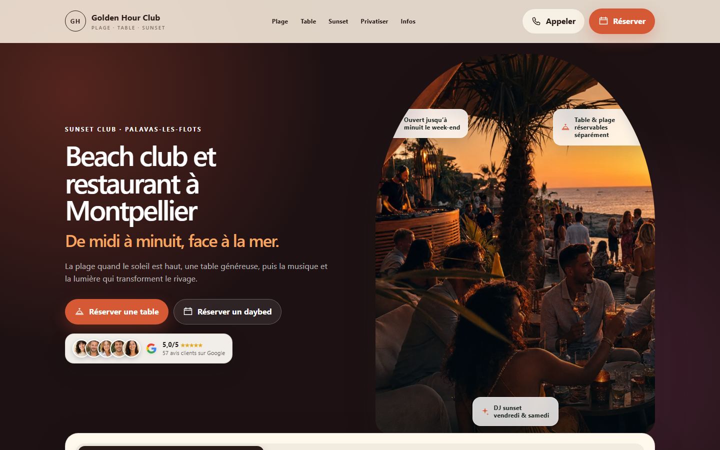 Création de site internet pour agence événementielle à Montpellier Site internet événementiel - exemple 1