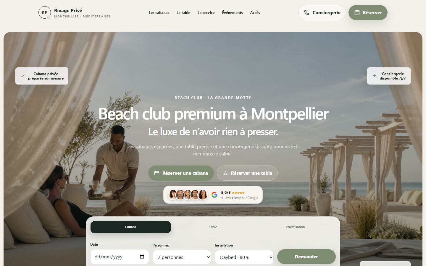 Création de site internet pour agence événementielle à Montpellier Site internet événementiel - exemple 2