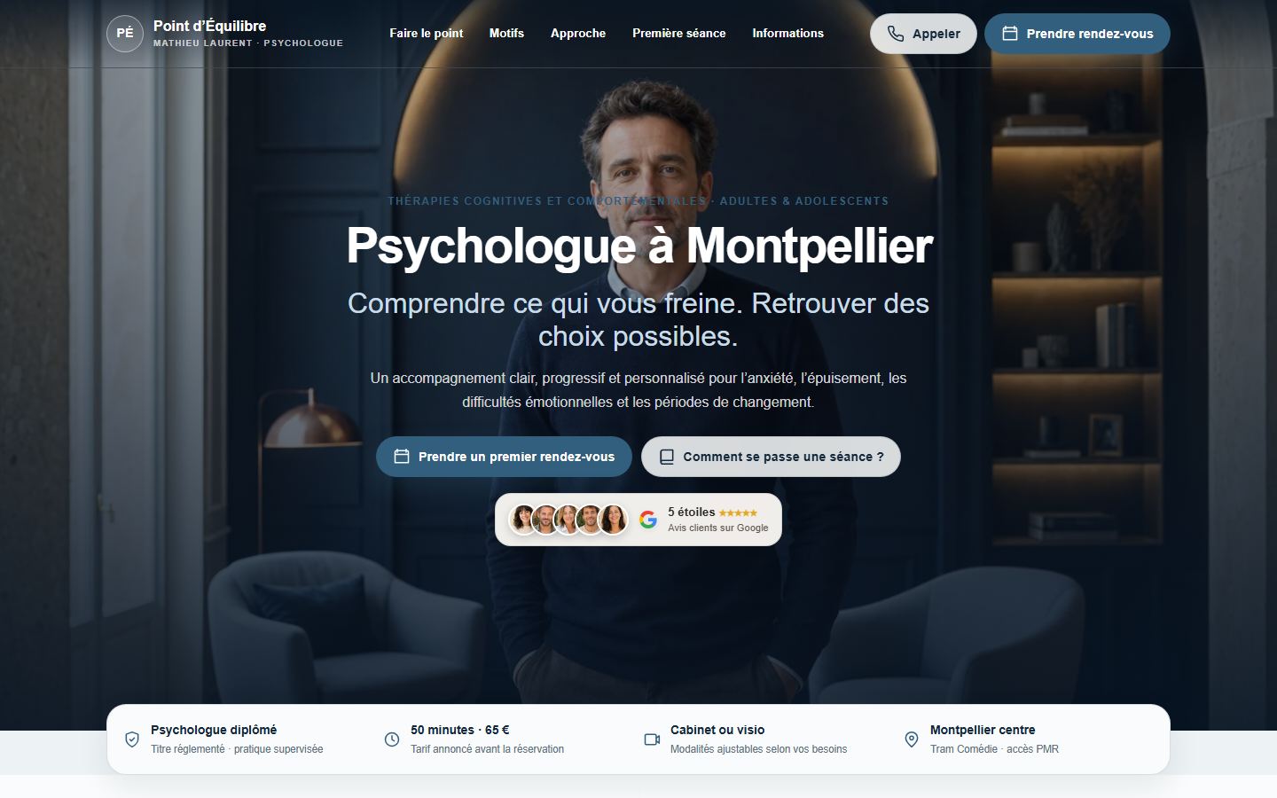 Site internet ostéopathe - exemple 3