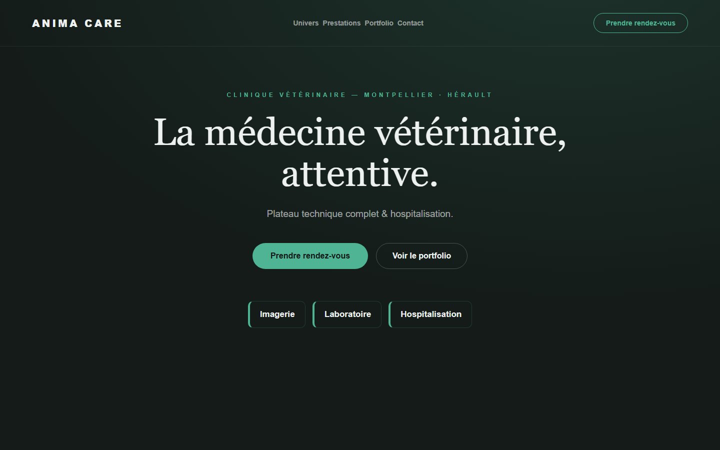 Site internet vétérinaire - exemple 3