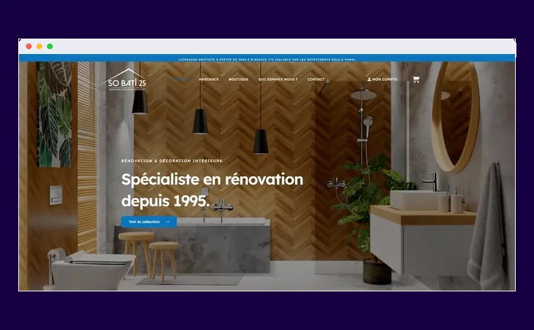 Site internet pour bâtiment et habitat dans le bassin de Thau — réalisation Site Web Montpellier
