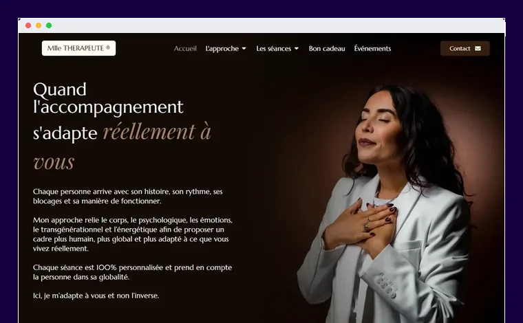 Site internet pour santé et bien-être dans le bassin de Thau — réalisation Site Web Montpellier