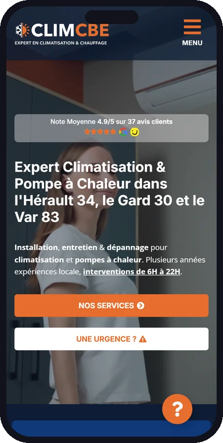 Site internet pour plombier à Saint-Gély-du-Fesc affiché sur téléphone — réalisation Site Web Montpellier