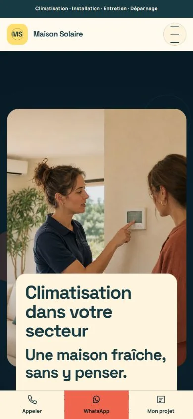 Création de site internet pour installateur de climatisation