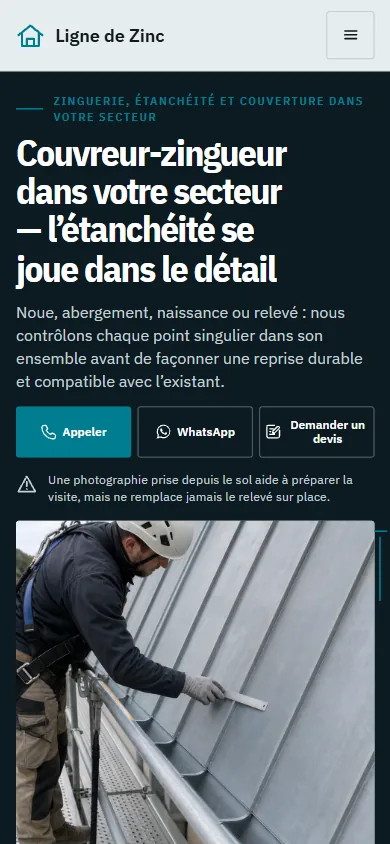 Création de site internet pour couvreur