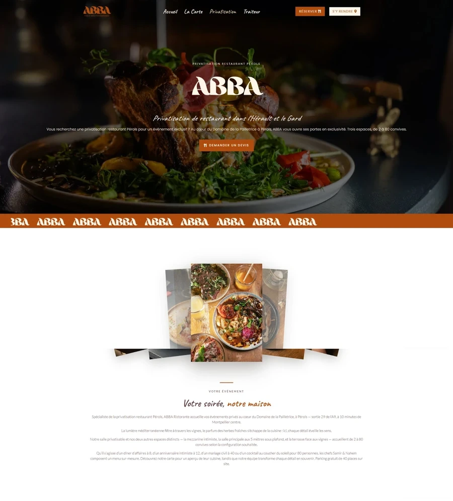 Page Privatisation du site d’ABBA