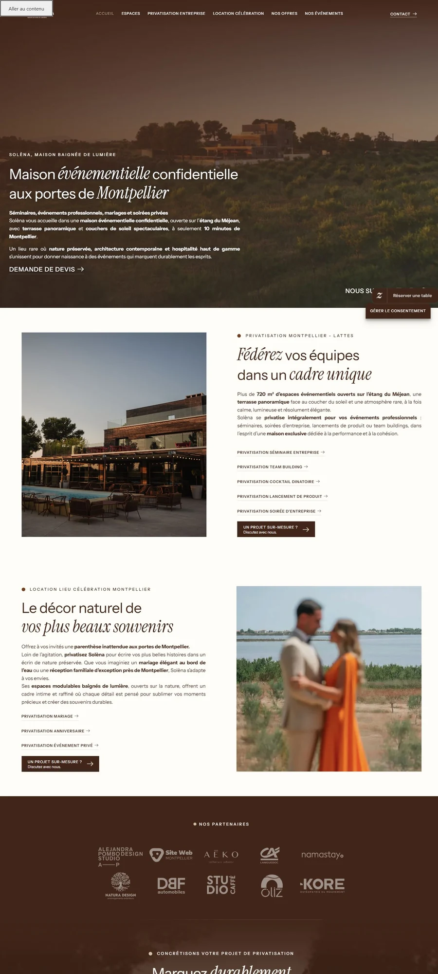 Site Solèna réalisé par Site Web Montpellier
